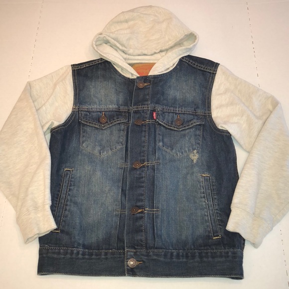 levis jean jacket hoodie